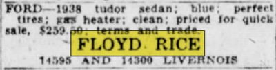Floyd Rice Ford - Feb 1943 Ad (newer photo)
